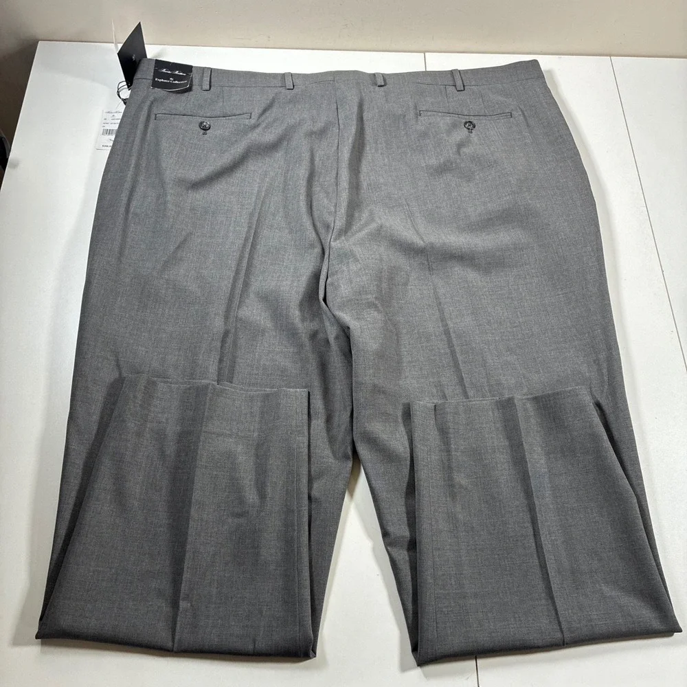 NEW Brooks Brothers Dress Vitale Barberis Canonico Pants 50x30 Gray Wool